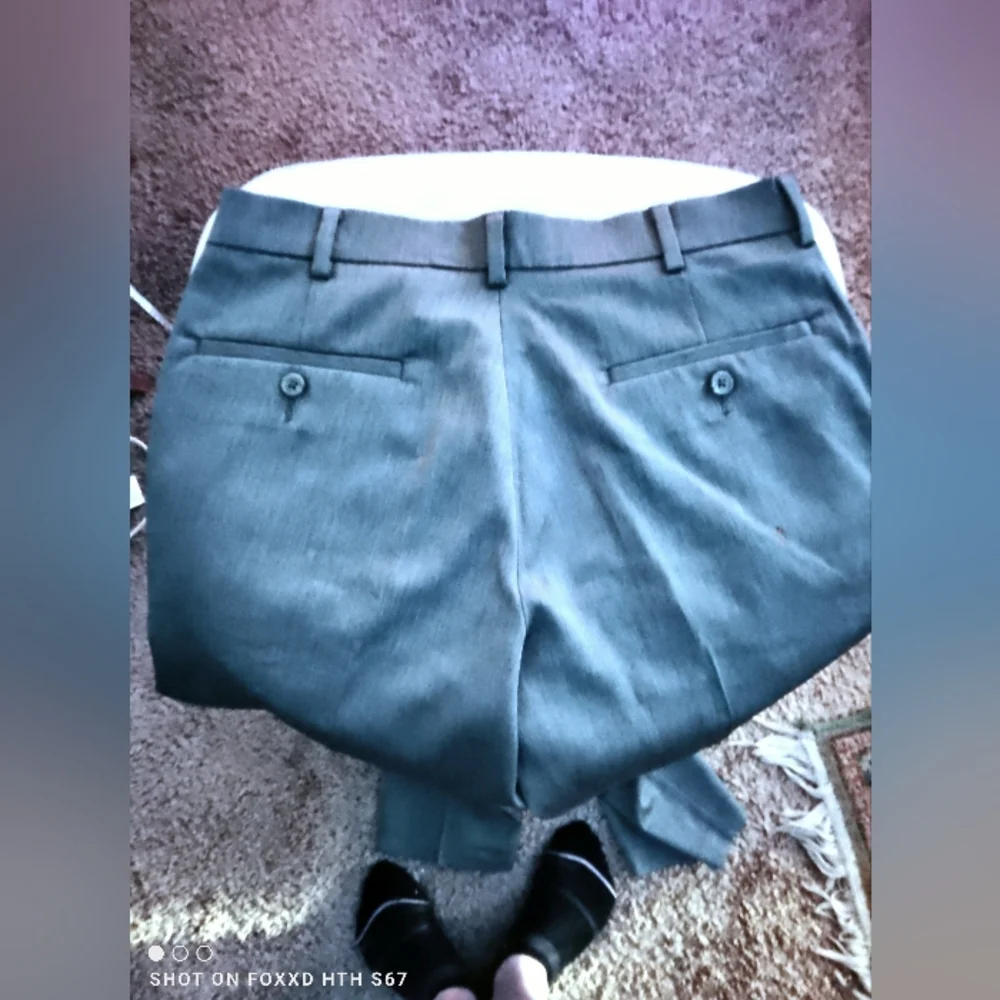 Structure Slim Fit Men's Heather Grey Flat Front Dress Pants 30x30 - Picture 11 of 11